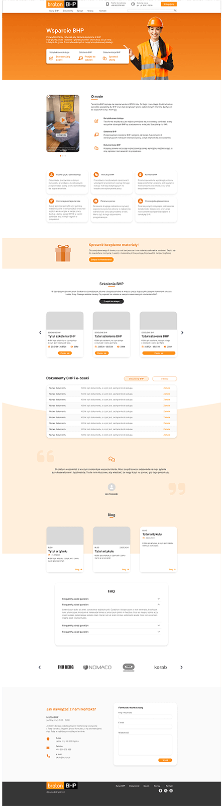 Projekt strony internetowej dla studia kreatywnego
